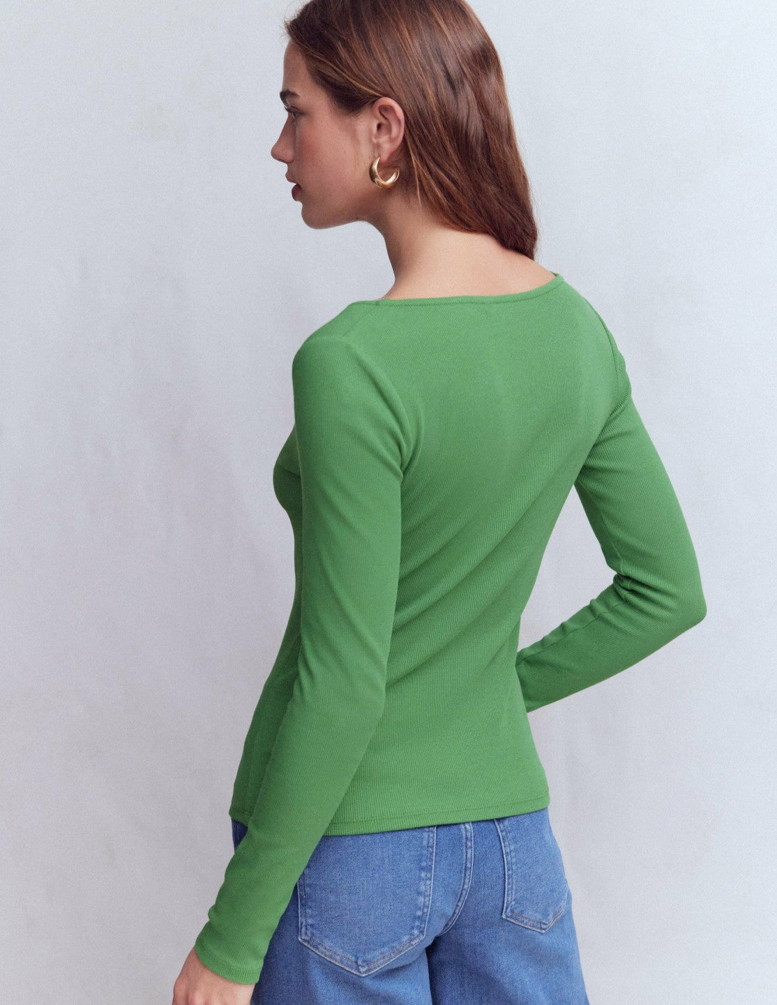 Rib Henley-Willow Green / Boden