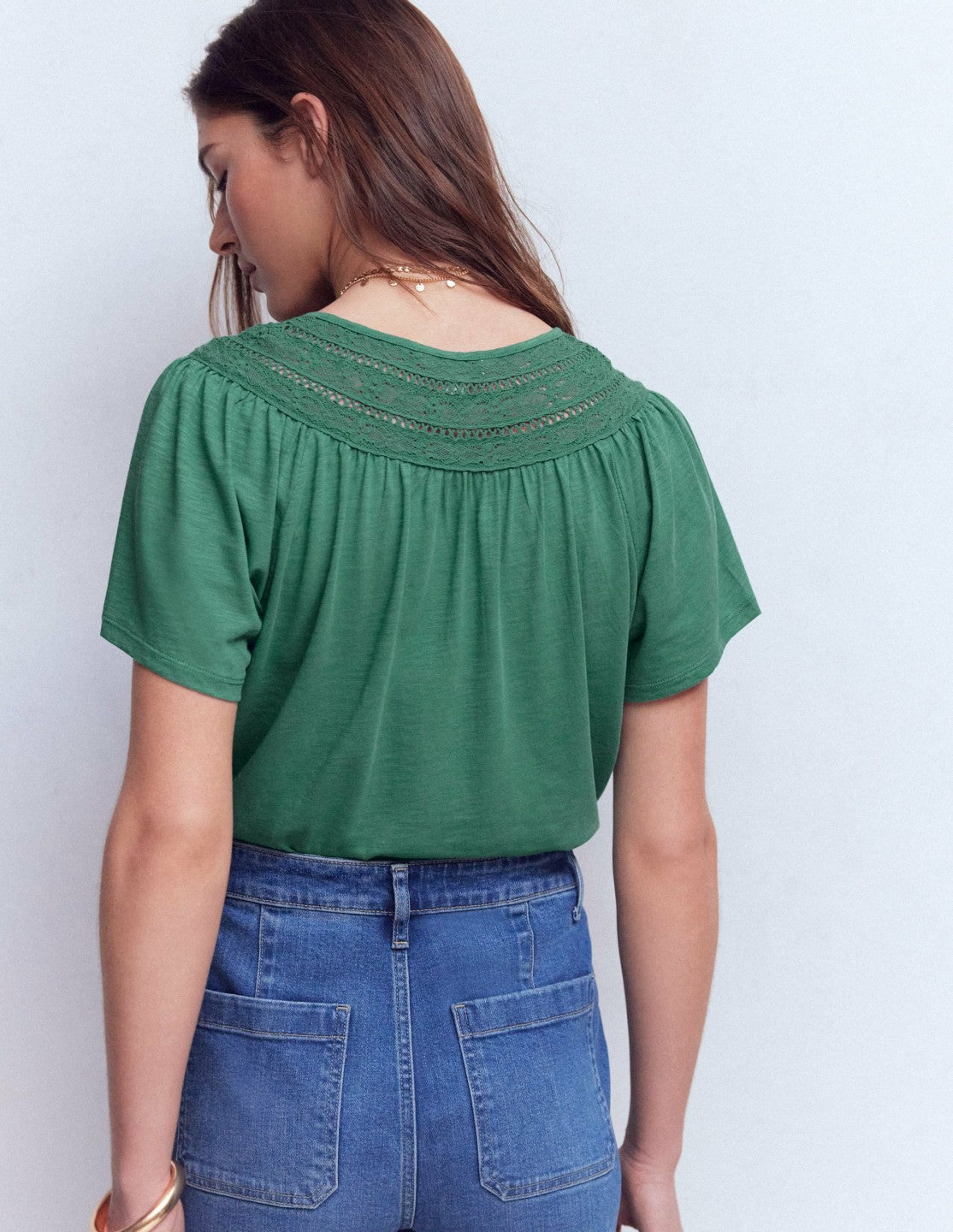 Edi Trim Detail T-shirt-Deep Sea / Boden Outlet