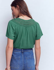 Edi Trim Detail T-shirt-Deep Sea / Boden Outlet