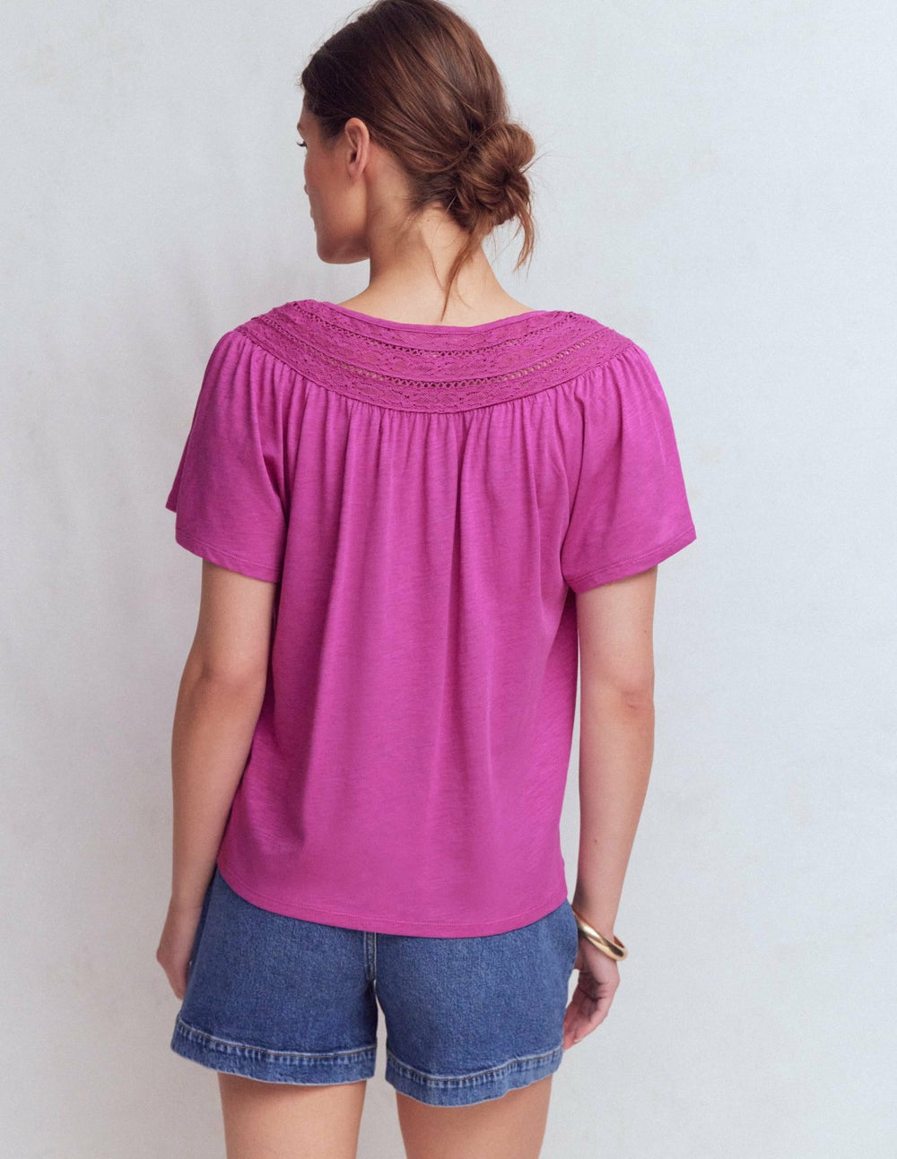 Edi Trim Detail T-shirt-Passion Flower / Boden us