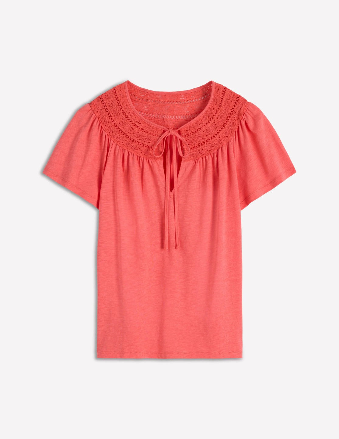 Edi Trim Detail T-shirt-Porcelain Rose / Boden