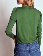 Tie Neck Supersoft Top-Hunter Green / Boden Online