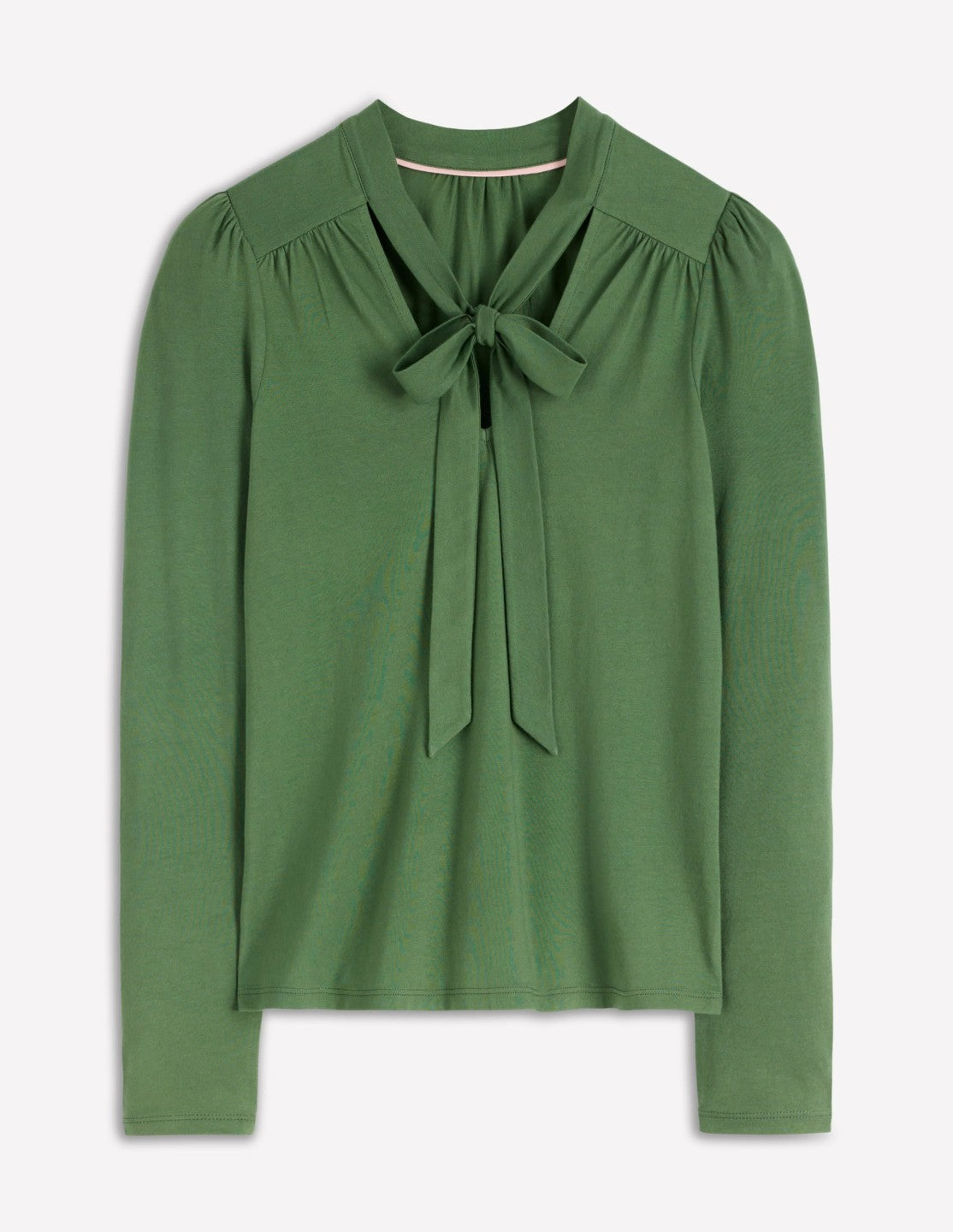 Tie Neck Supersoft Top-Hunter Green / Boden Online