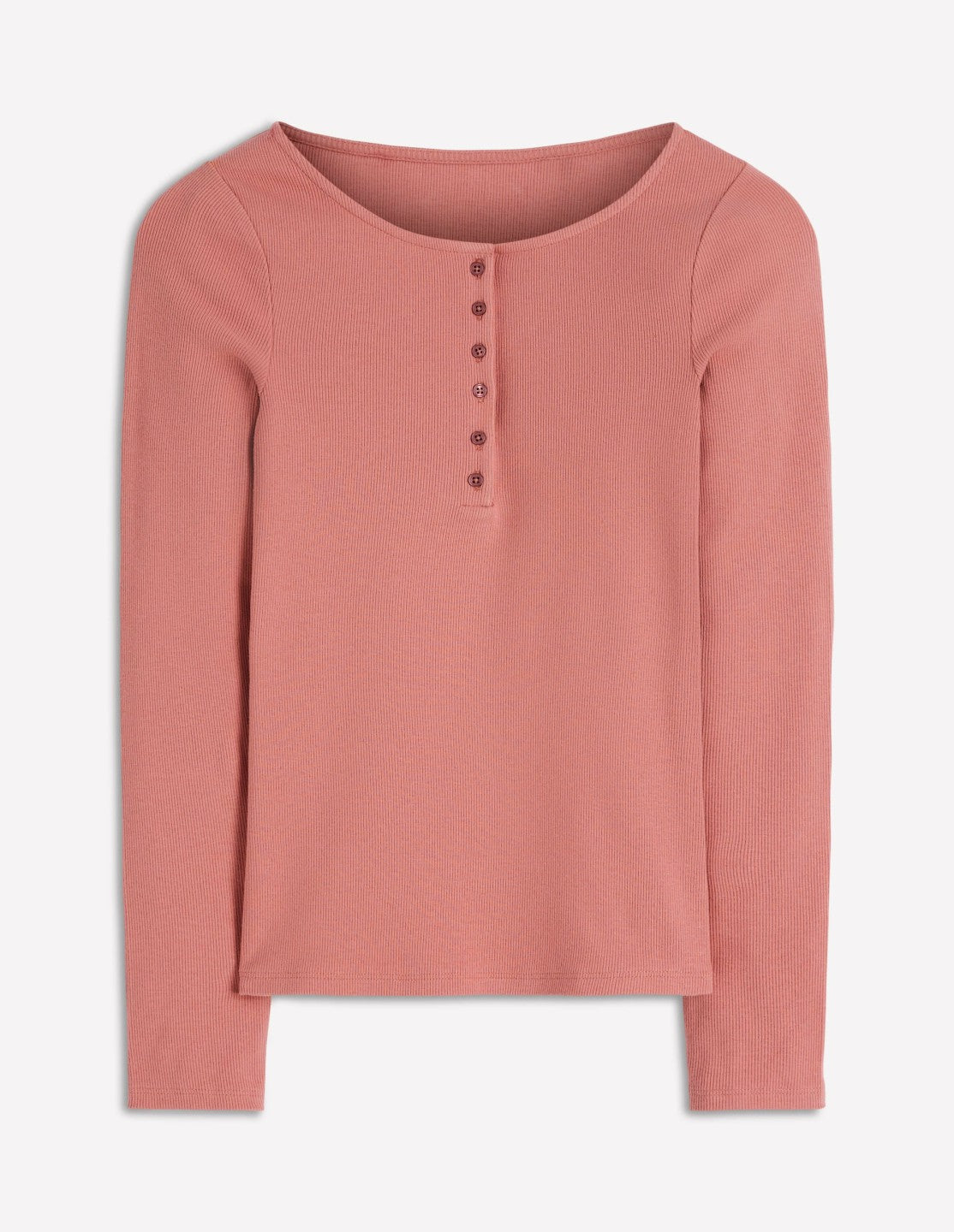 Rib Henley-Vintage Rose / Boden Outlet