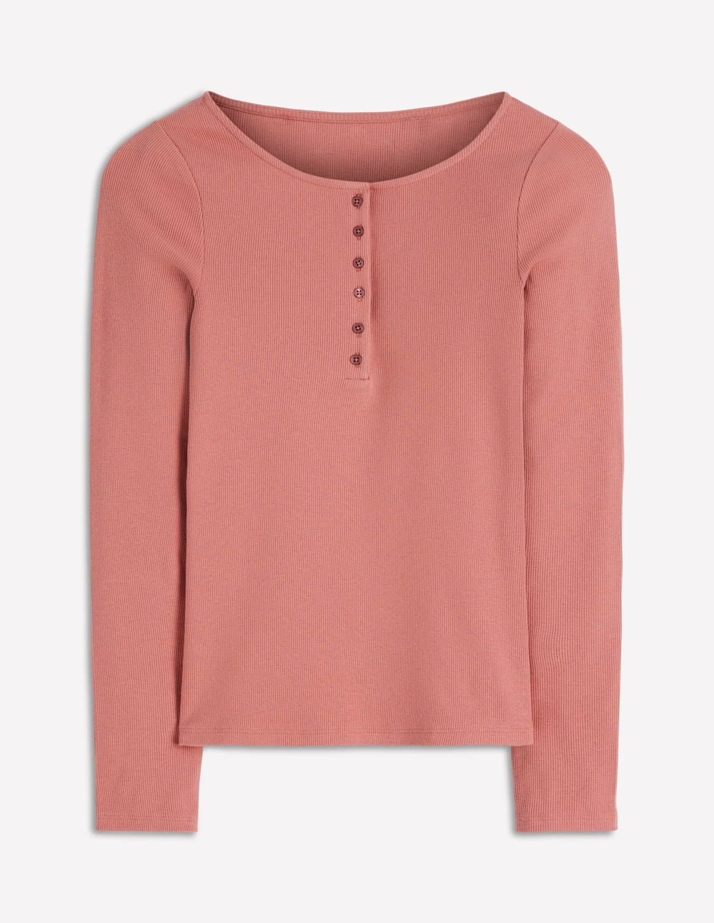 Rib Henley-Vintage Rose / Boden Outlet