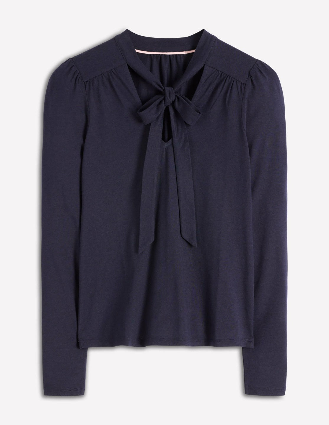 Tie Neck Supersoft Top-Navy / Boden Discount