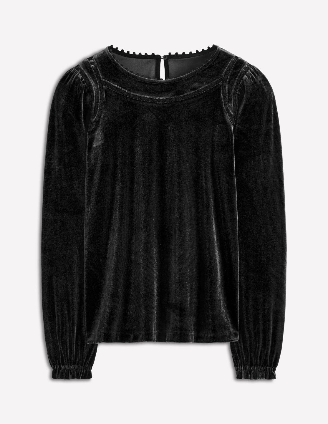 Mila Velvet Top-Black / Boden us