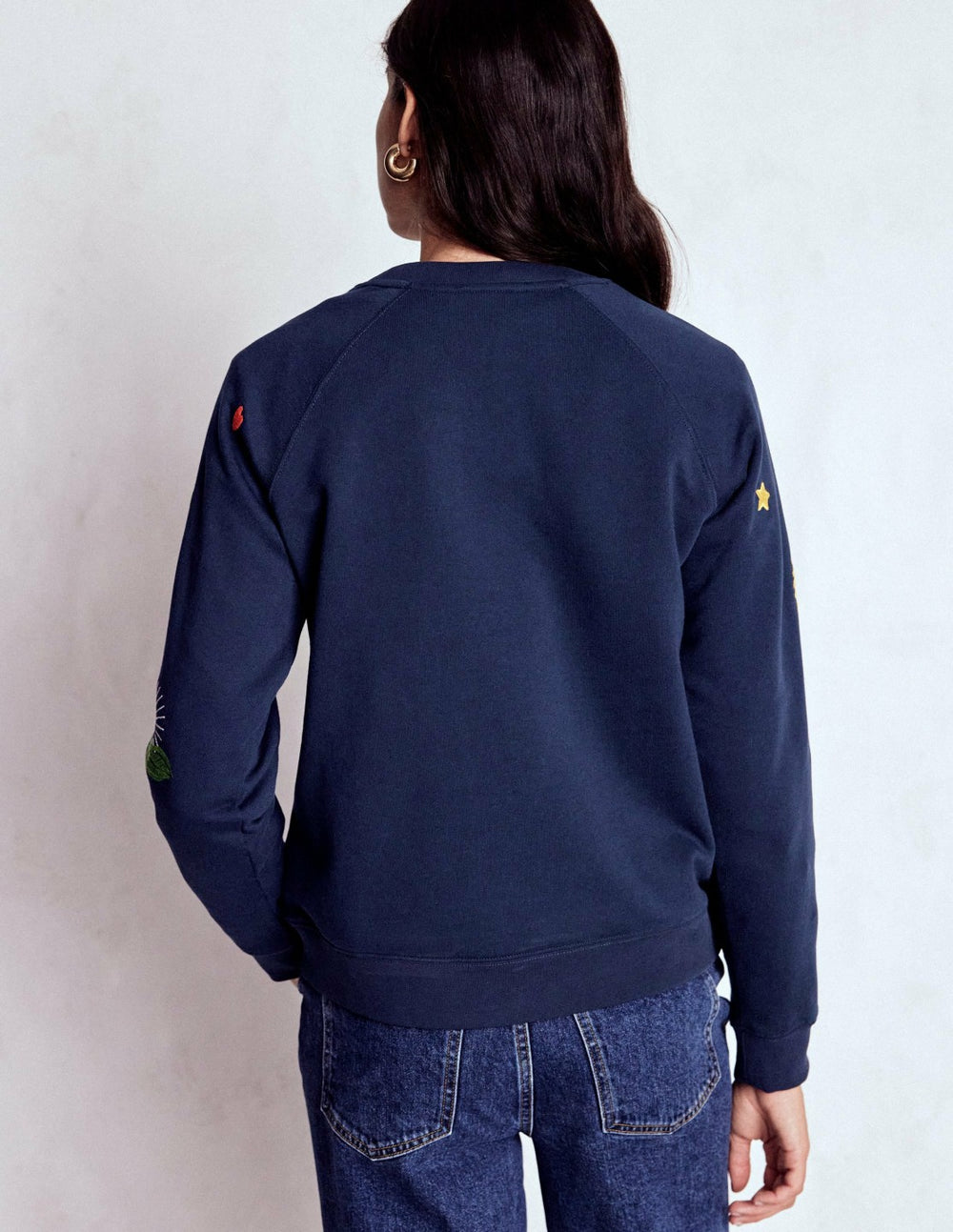 Rosa Embroidered Sweatshirt-Navy, Multi Embroidery / Boden