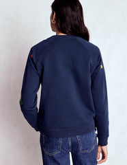 Rosa Embroidered Sweatshirt-Navy, Multi Embroidery / Boden
