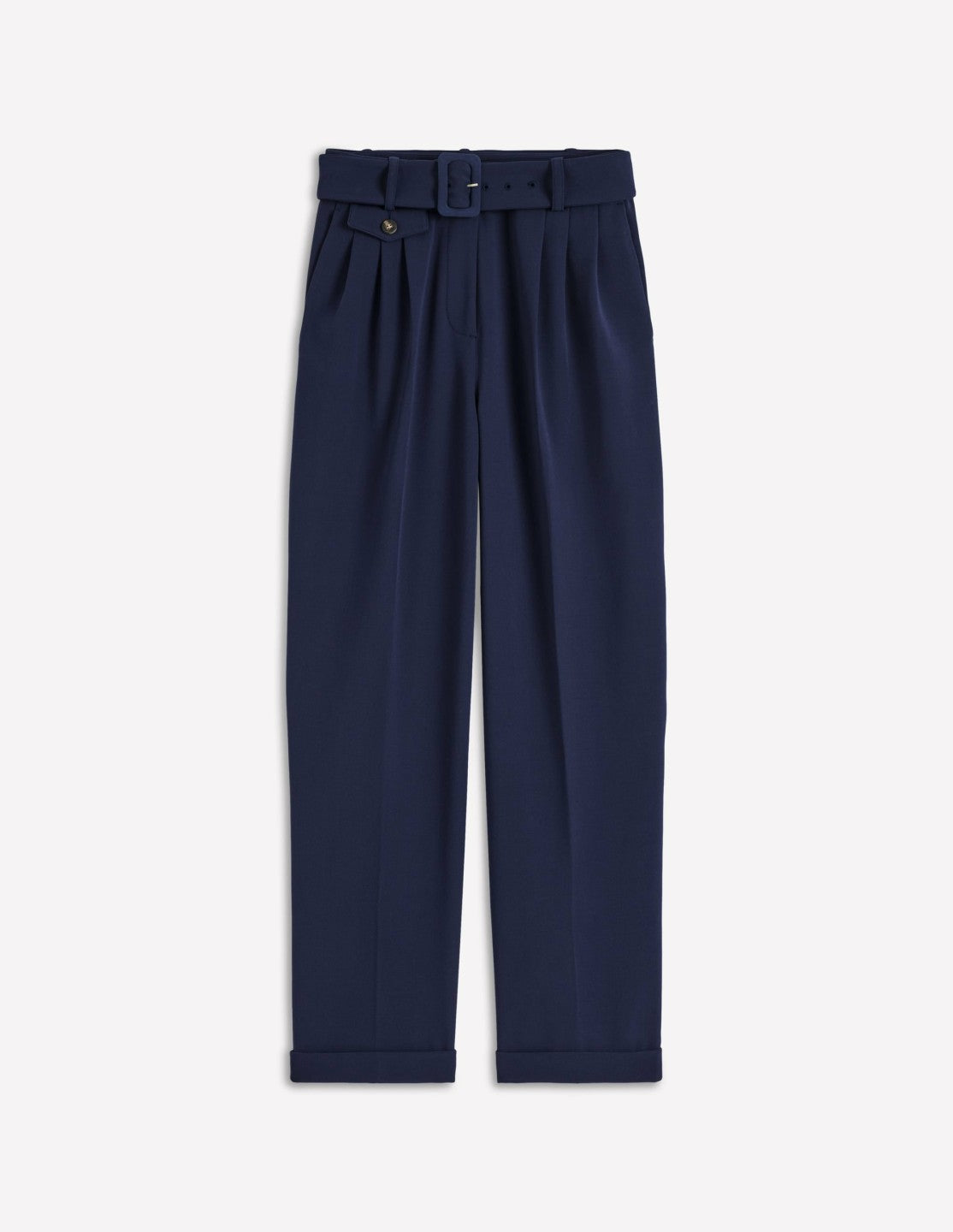 Pleat Front Pants-Navy / Boden Online