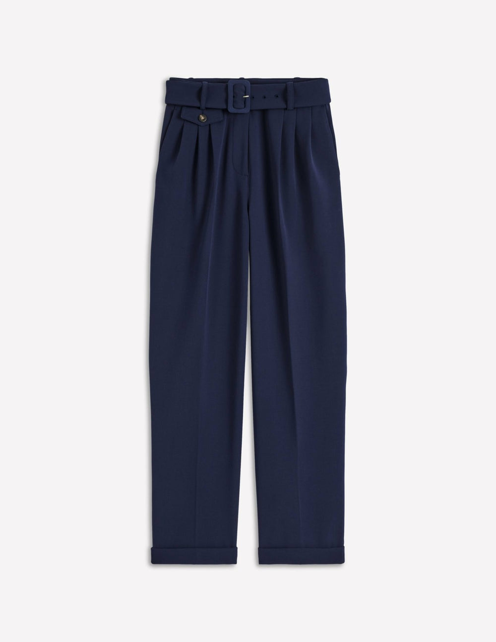 Pleat Front Pants-Navy / Boden Online