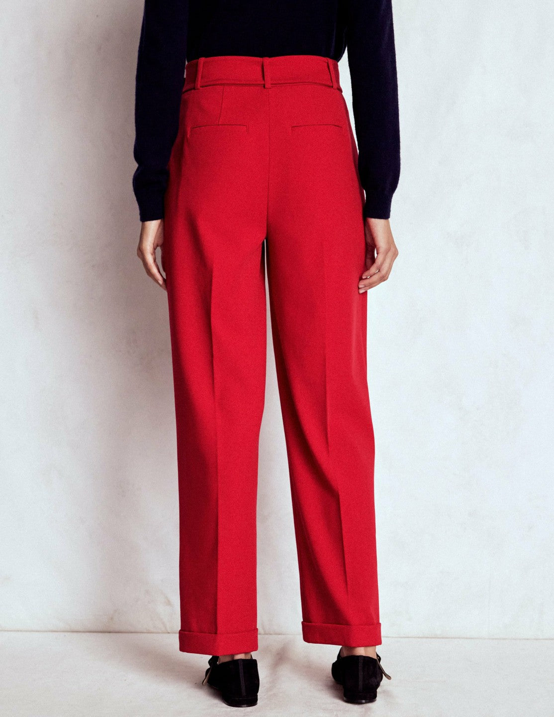 Pleat Front Pants-Chilli Pepper / Boden Discount