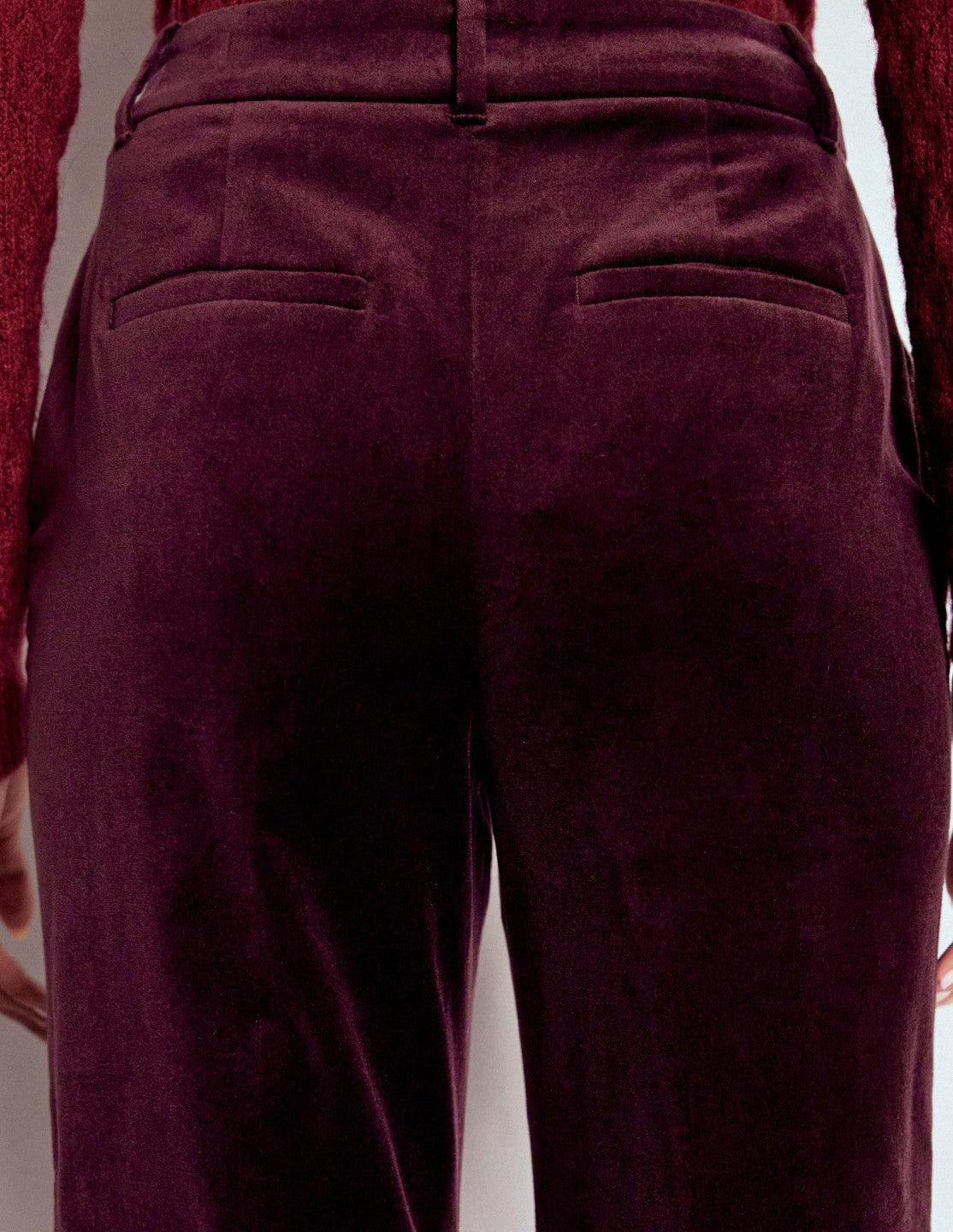 Canonbury Velvet Pants-Dark Cherry / Boden On sale