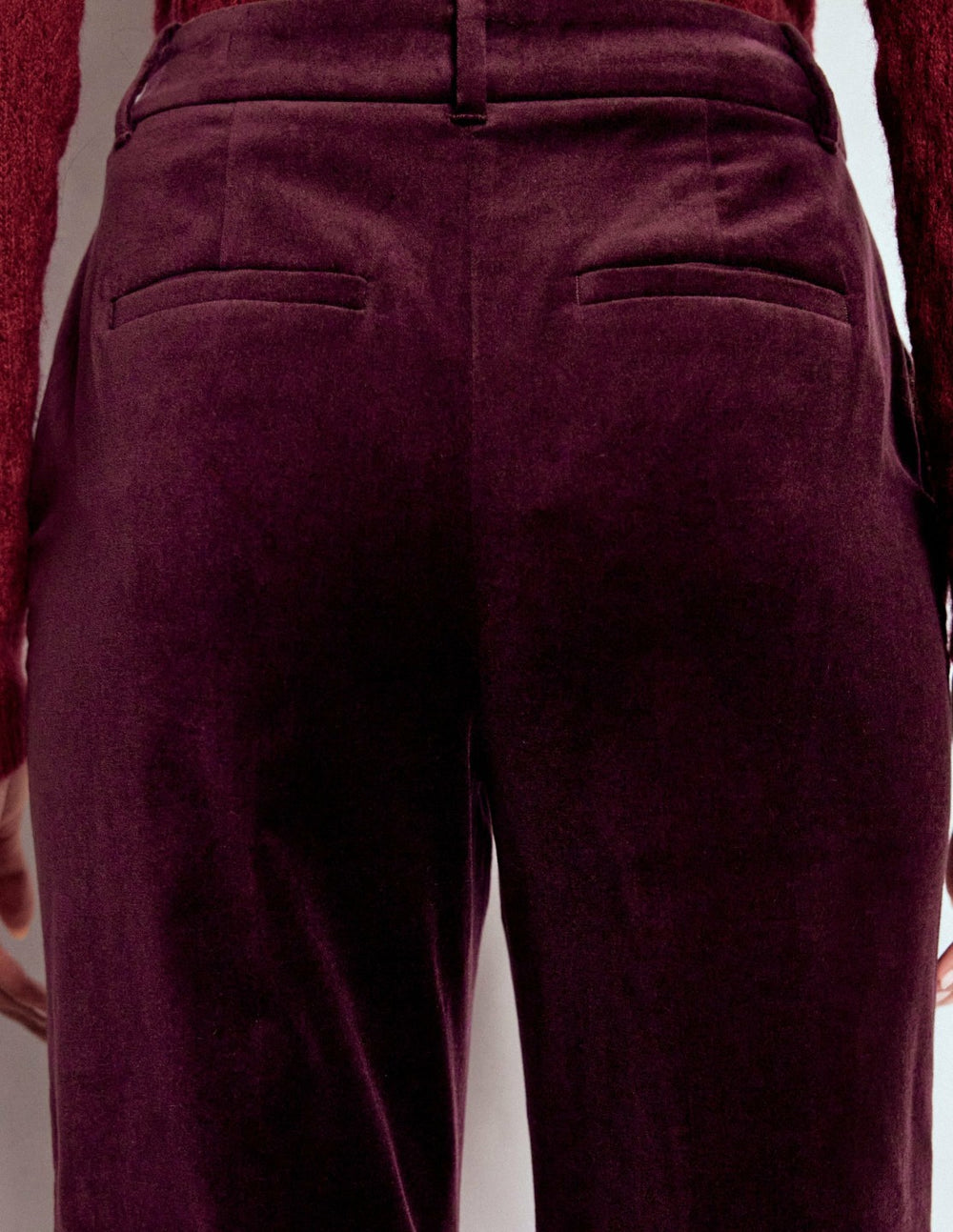 Canonbury Velvet Pants-Dark Cherry / Boden On sale