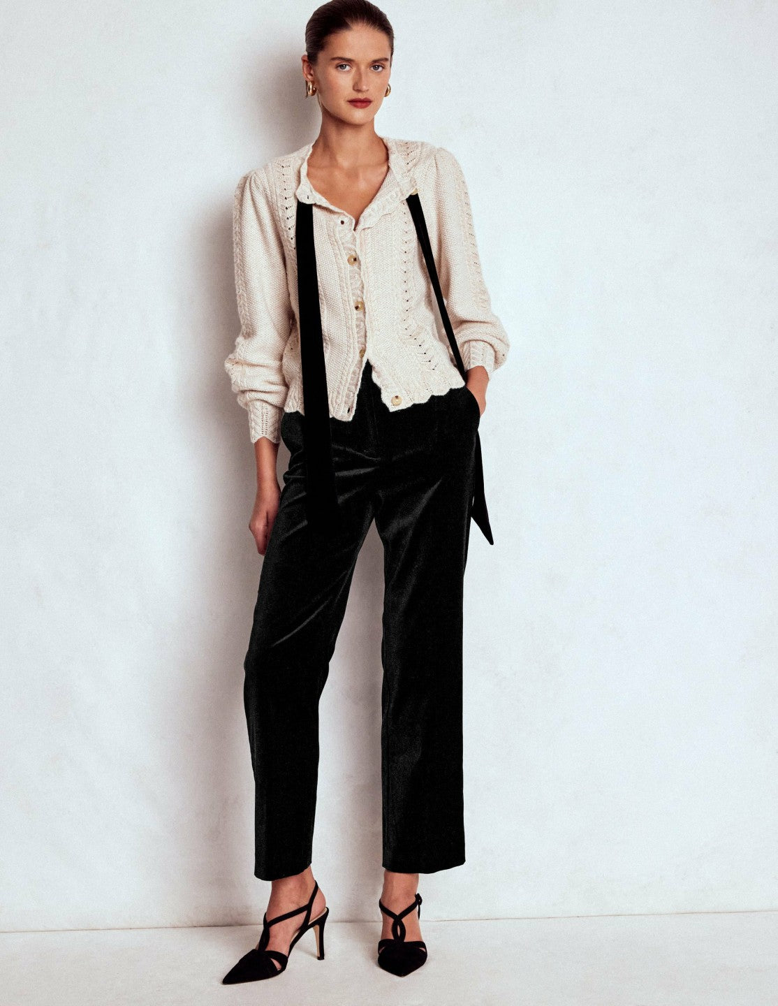 Canonbury Velvet Pants-Black / Boden us