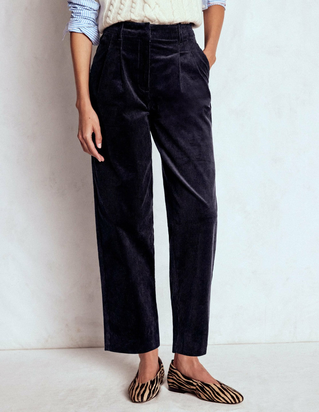 Bloomsbury Cord Pants-NAVY / Boden Sale