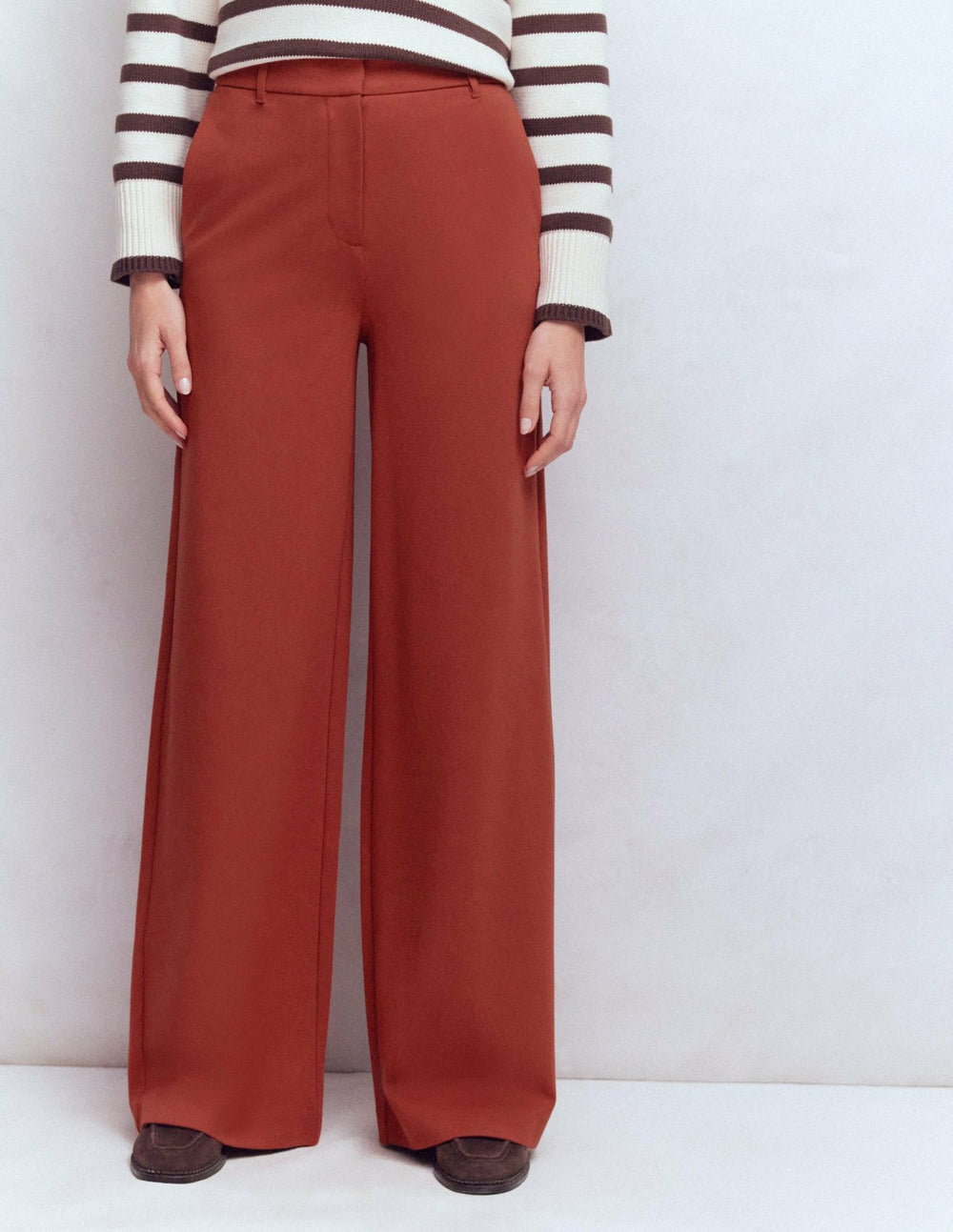 Belgravia Ponte Pants-Burnt Orange / Boden Outlet