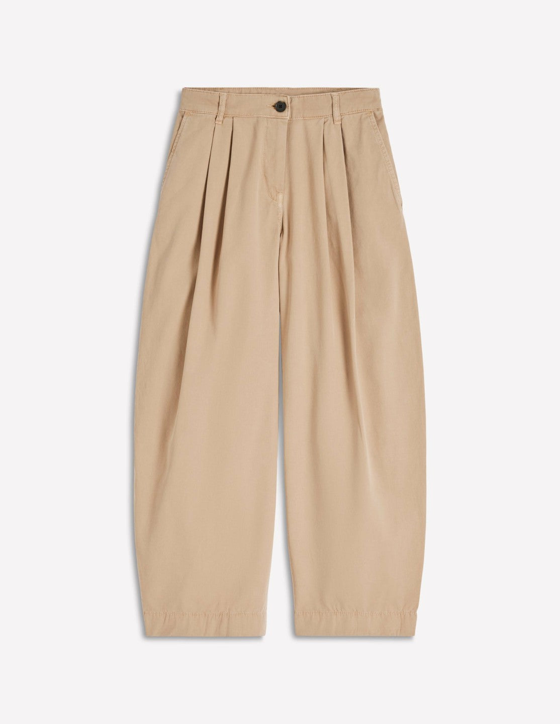 Pleat Barrel Leg Pants-Stone / Boden On sale