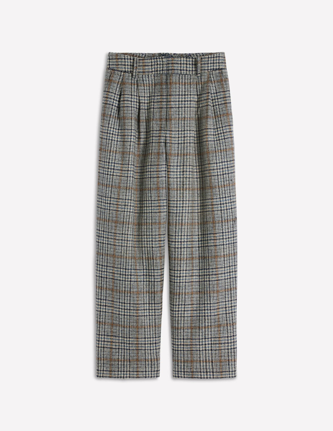 Bloomsbury Wool Pants-Blue and Grey Prince of Wales / Boden Sale