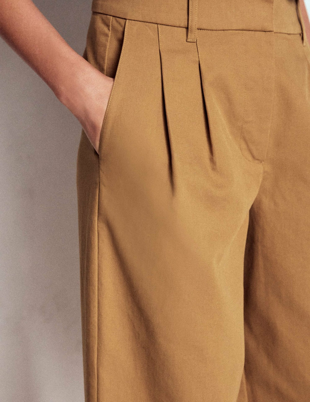Bloomsbury Cotton Pants-Camel / Boden Online