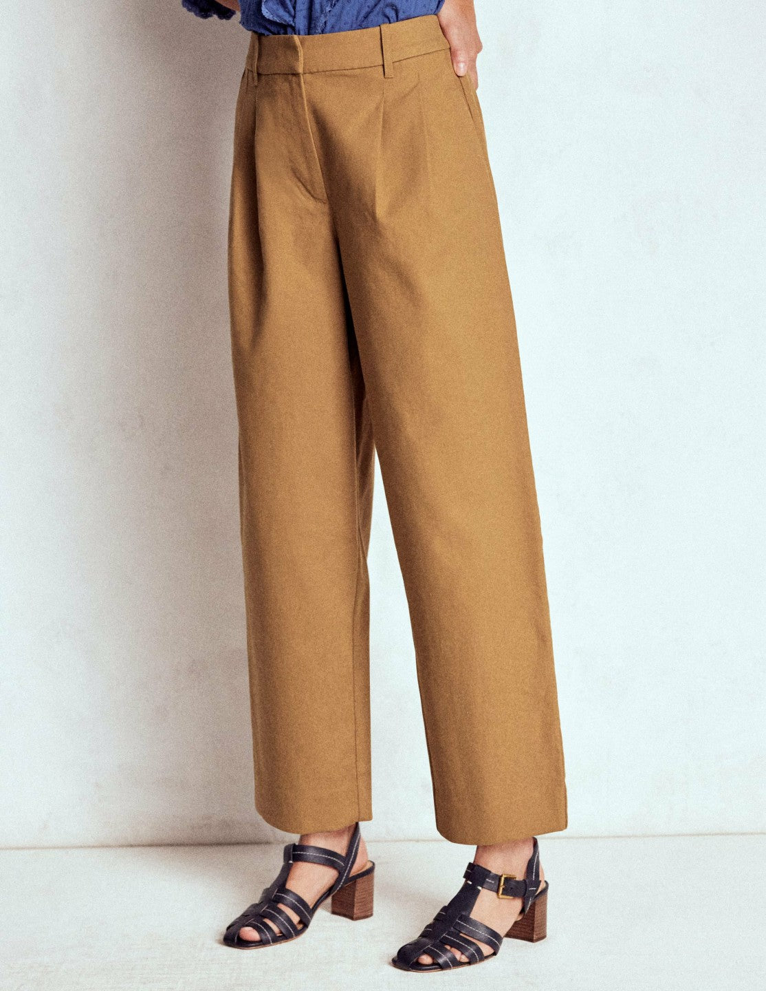 Bloomsbury Cotton Pants-Camel / Boden Online