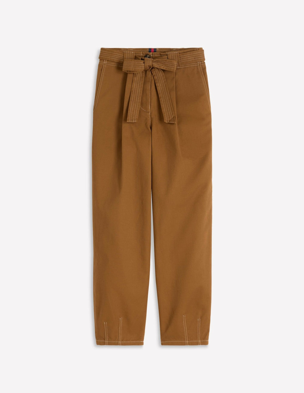 Belted Barrel Leg Pants-GINGERBREAD / Boden On sale