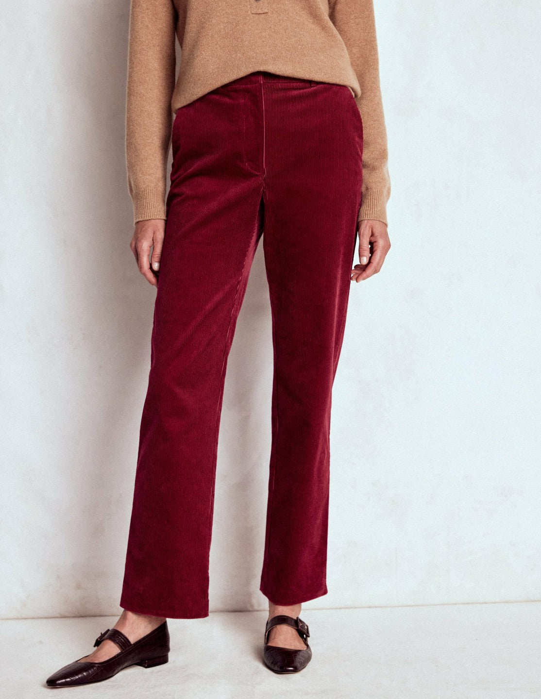 Canonbury Cord Pants-Burgundy Red / Boden us