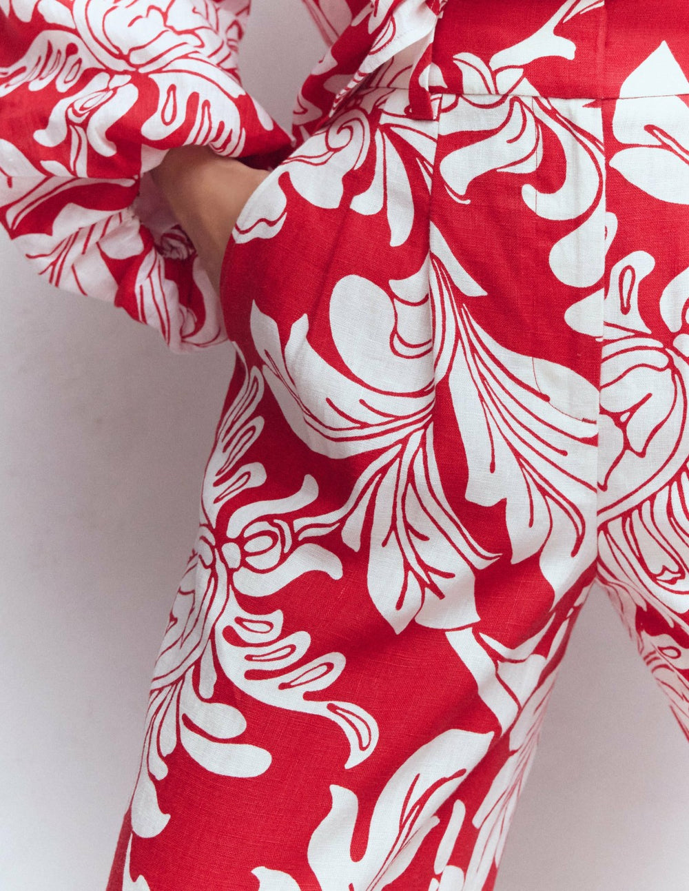 Kensington Linen Pants-Botanical Flourish / Boden
