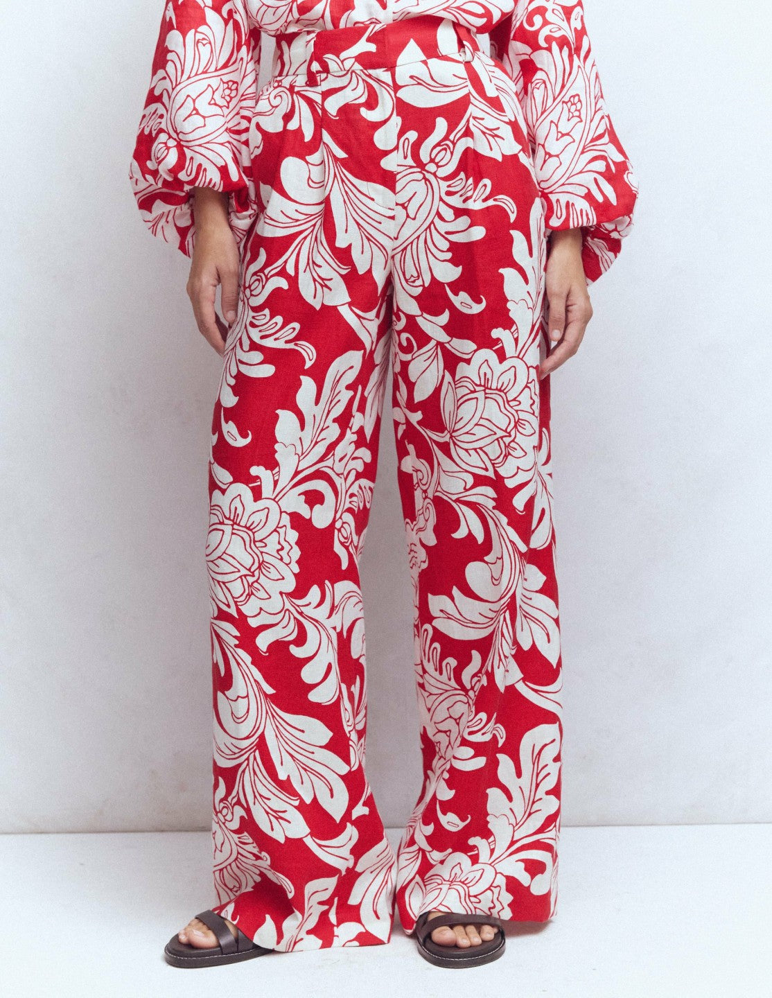 Kensington Linen Pants-Botanical Flourish / Boden