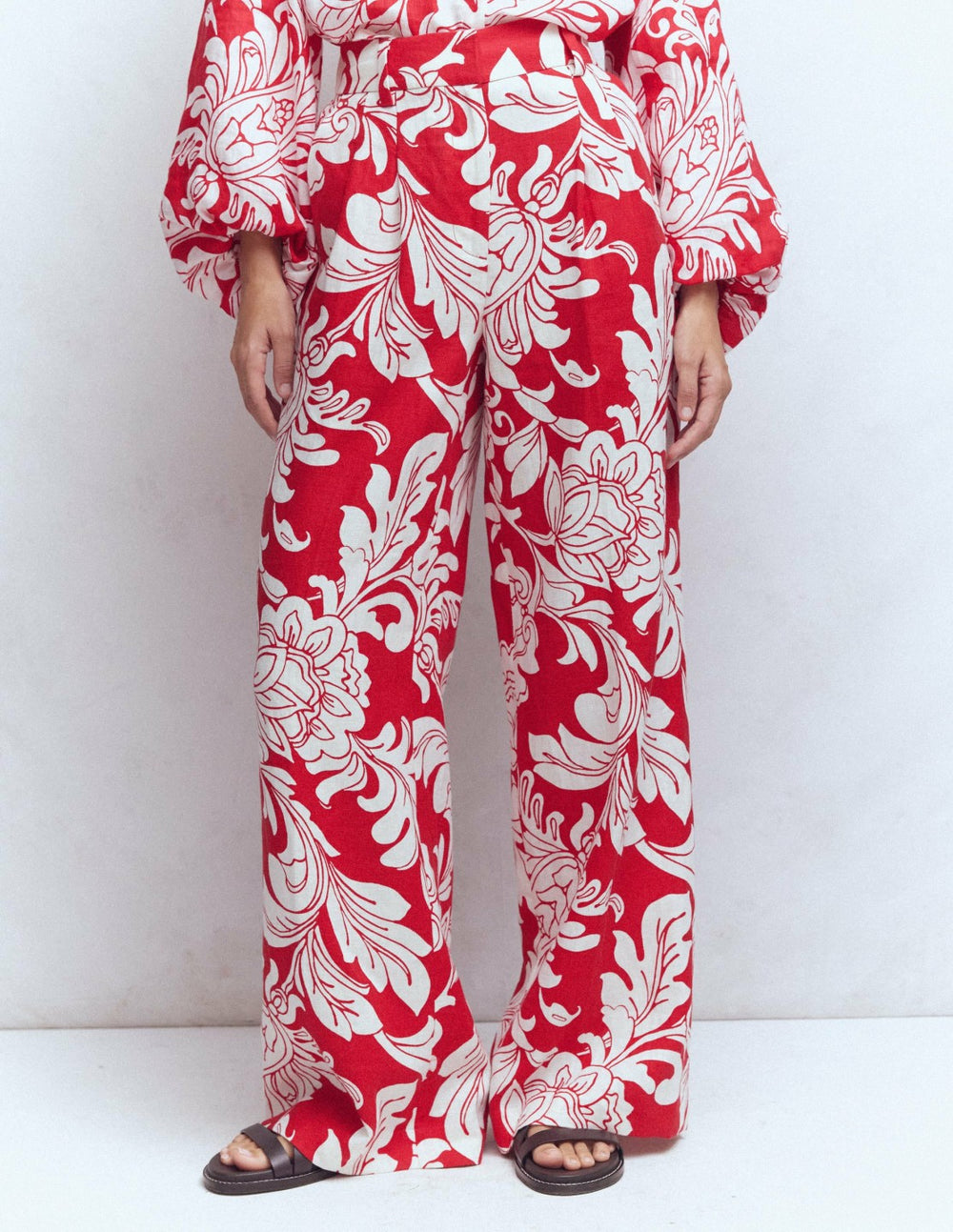 Kensington Linen Pants-Botanical Flourish / Boden