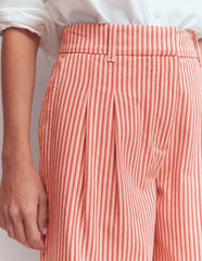 Kensington Wide Leg Pants-Red Ticking Stripe / Boden Sale