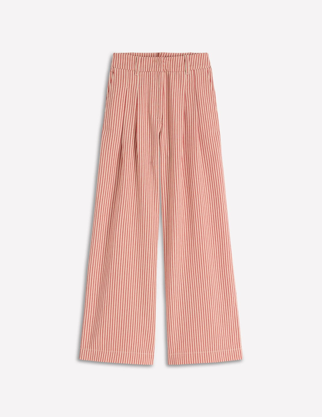Kensington Wide Leg Pants-Red Ticking Stripe / Boden Sale