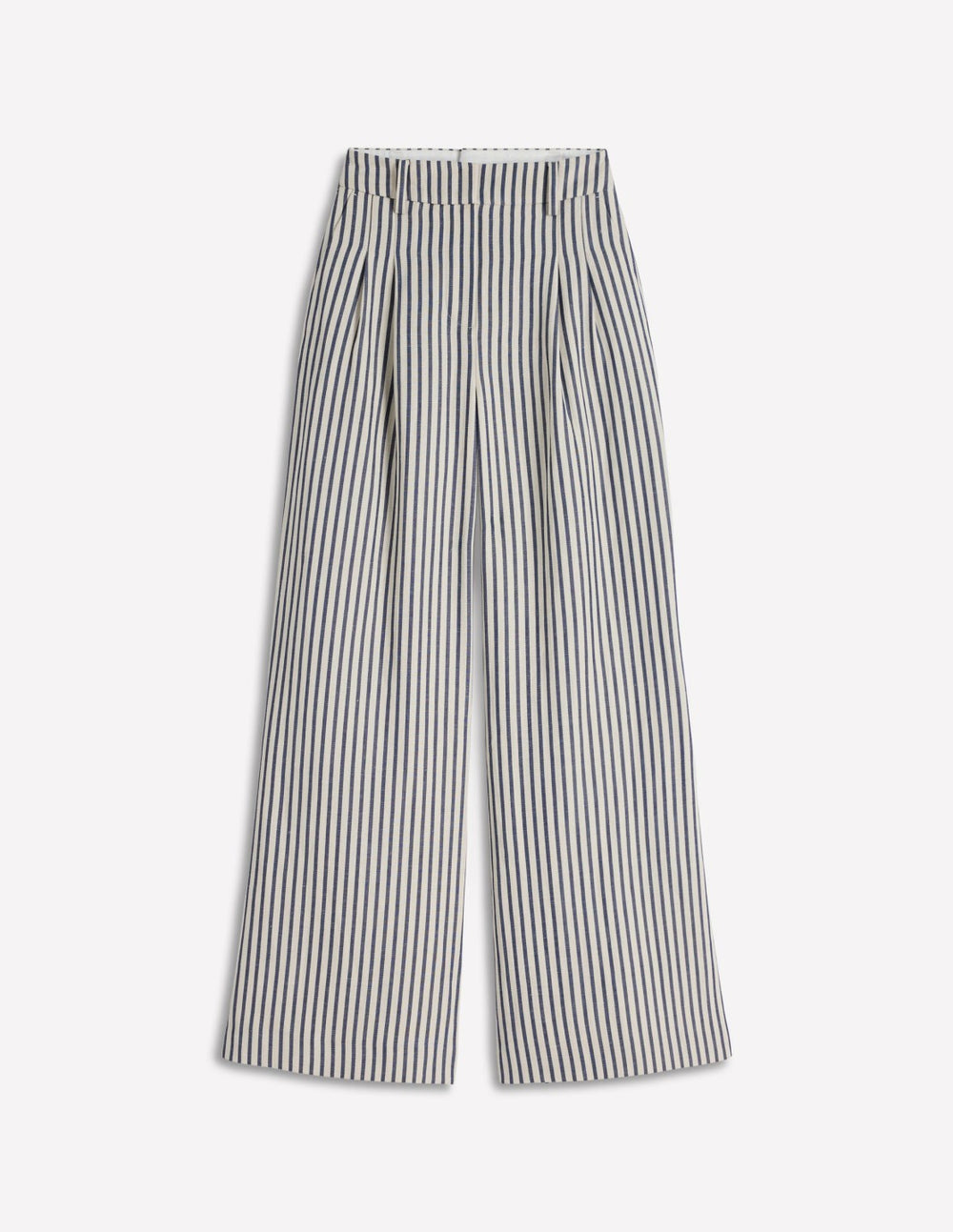 Kensington Wide Leg Pants-Blue and Ivory Stripe / Boden Online