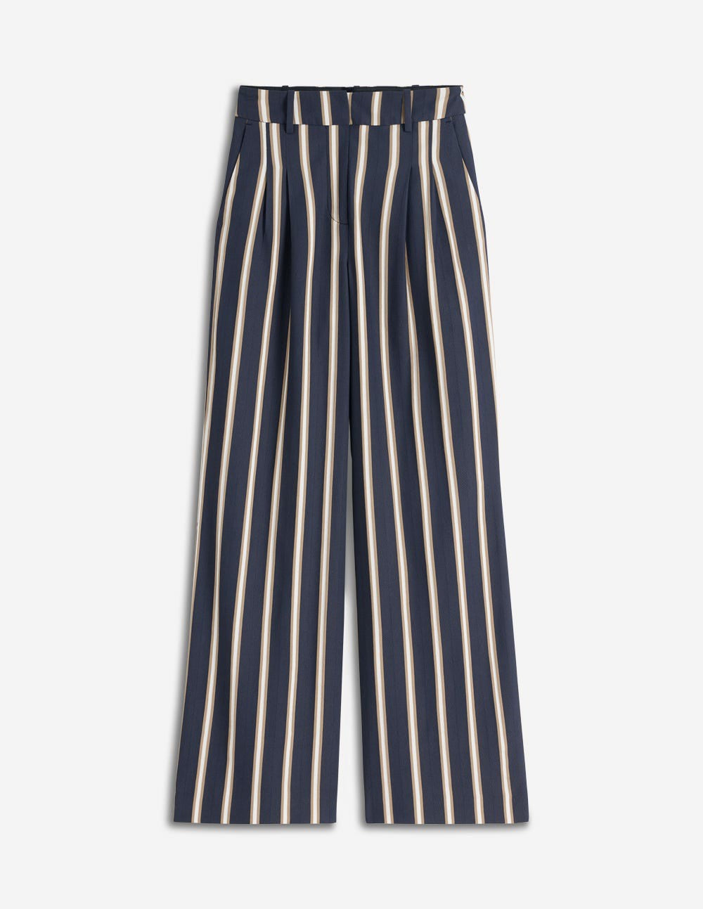 Kensington Tailored Pants-Navy Camel Tram Stripe / Boden On sale
