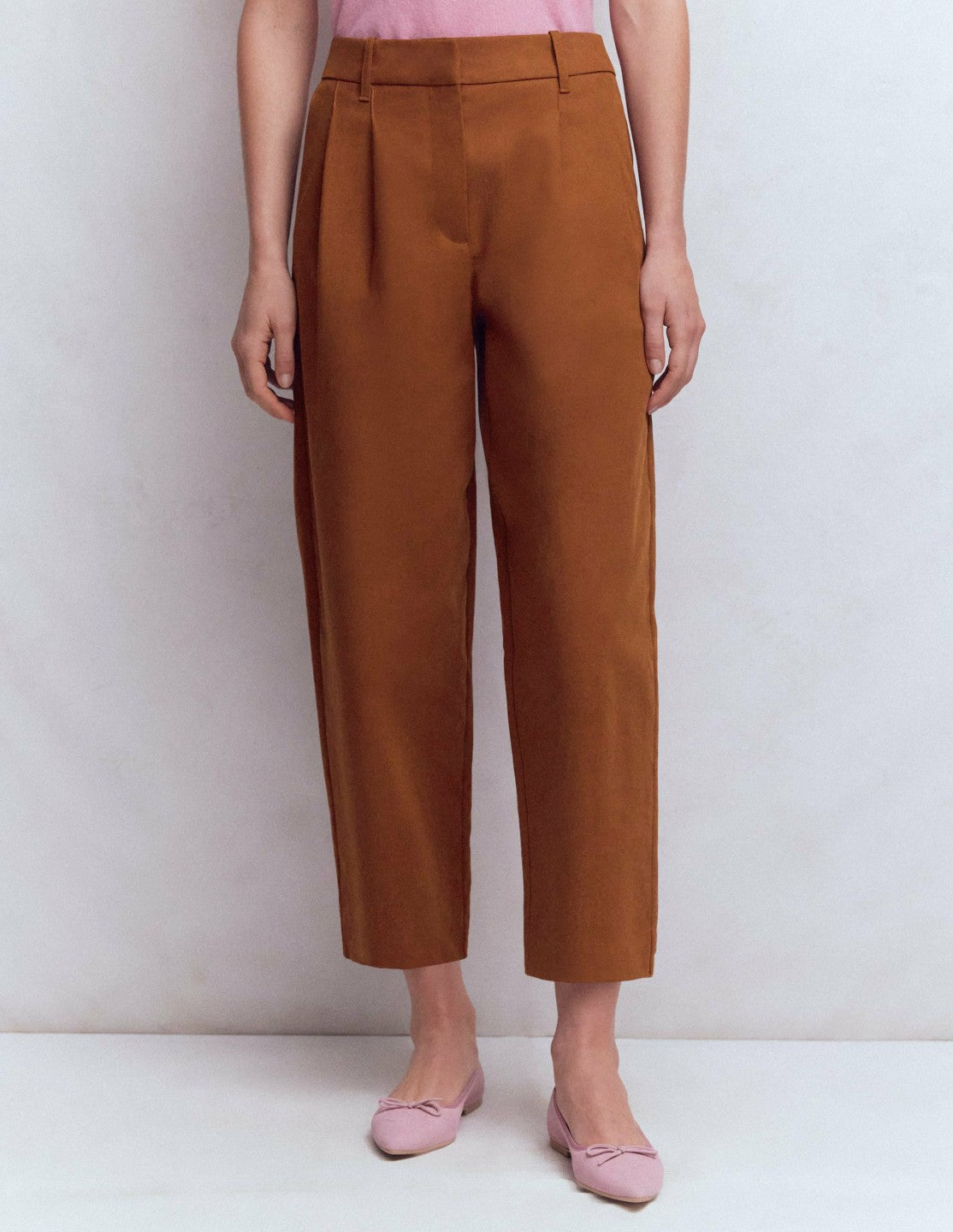 Bloomsbury Cotton Pants-Russet / Boden us