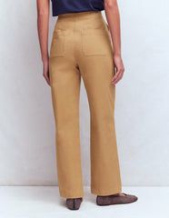 Barrel Leg Chino Pants-Cappuccino / Boden