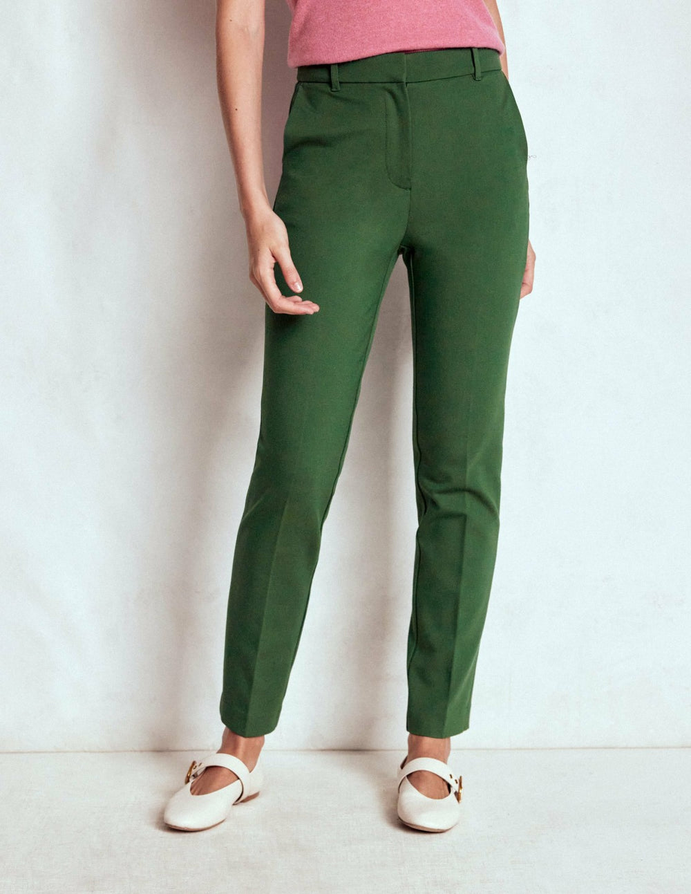 Highgate Ponte Pants-Hunter Green / Boden On sale