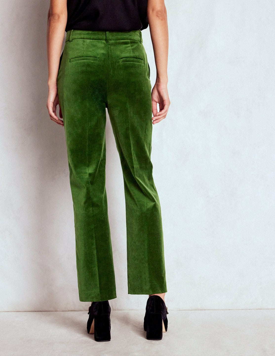 Canonbury Velvet Pants-Green Fir / Boden Online