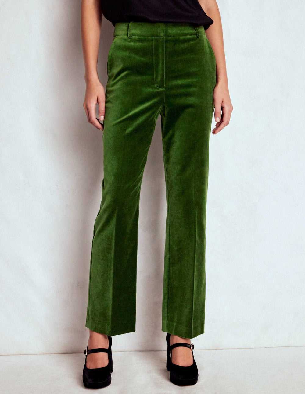 Canonbury Velvet Pants-Green Fir / Boden Online
