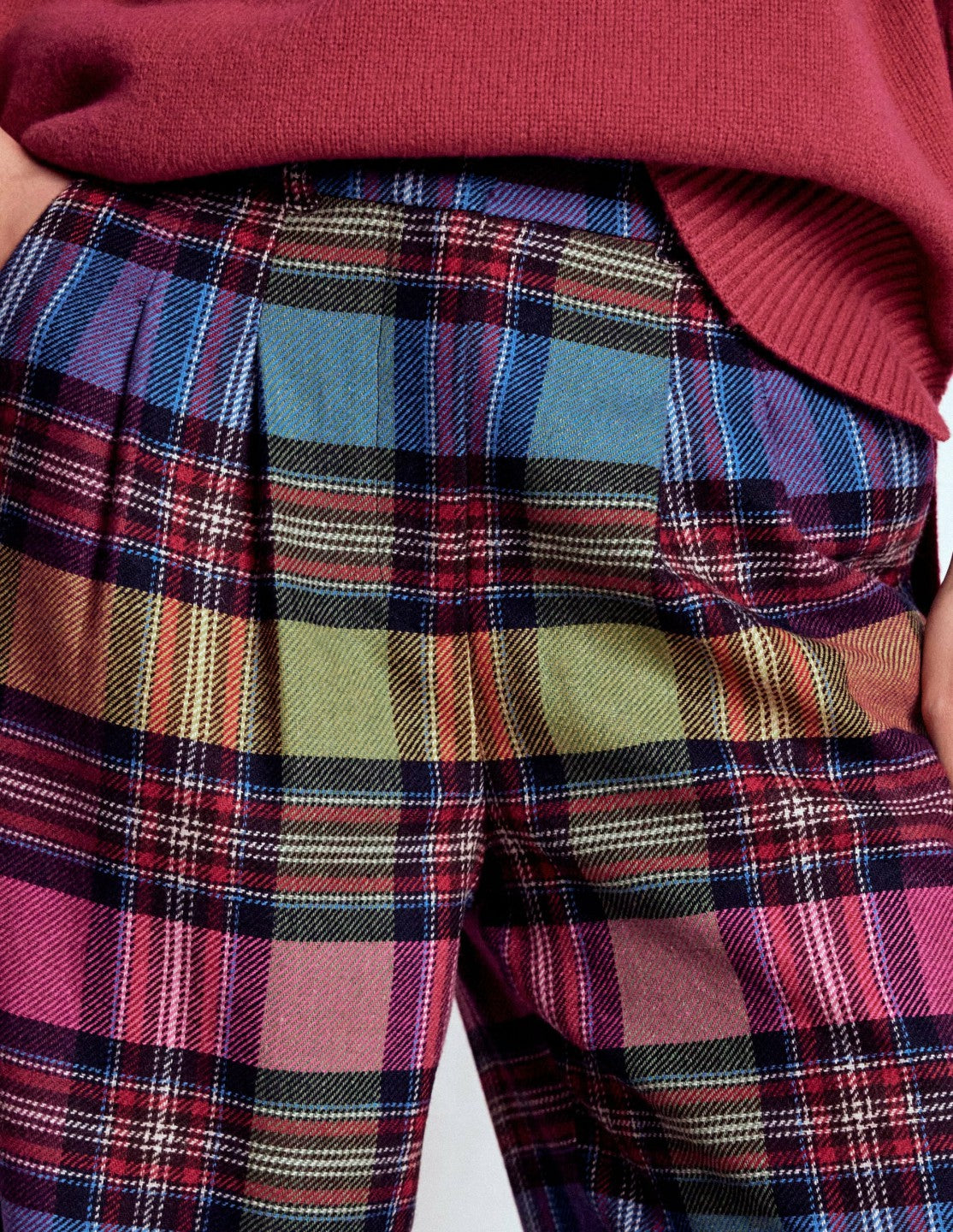 Kensington Tailored Pants-Multi Blanket Check / Boden Outlet