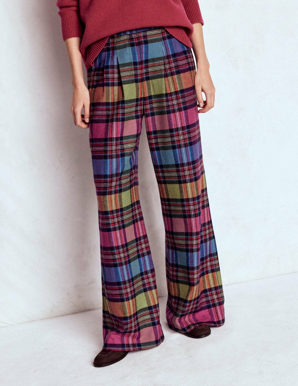 Kensington Tailored Pants-Multi Blanket Check / Boden Outlet
