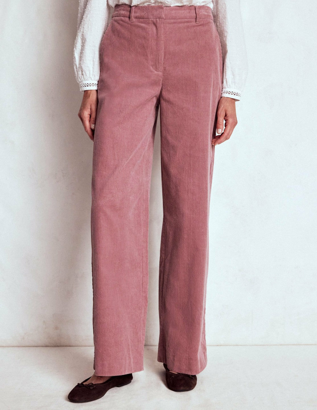 Belgravia Chunky Cord Pants-Blushing Rose / Boden