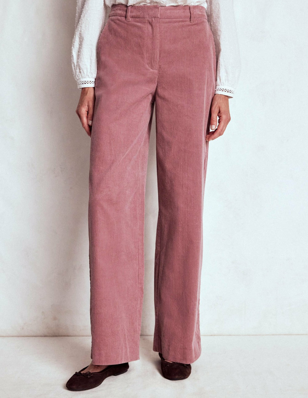 Belgravia Chunky Cord Pants-Blushing Rose / Boden