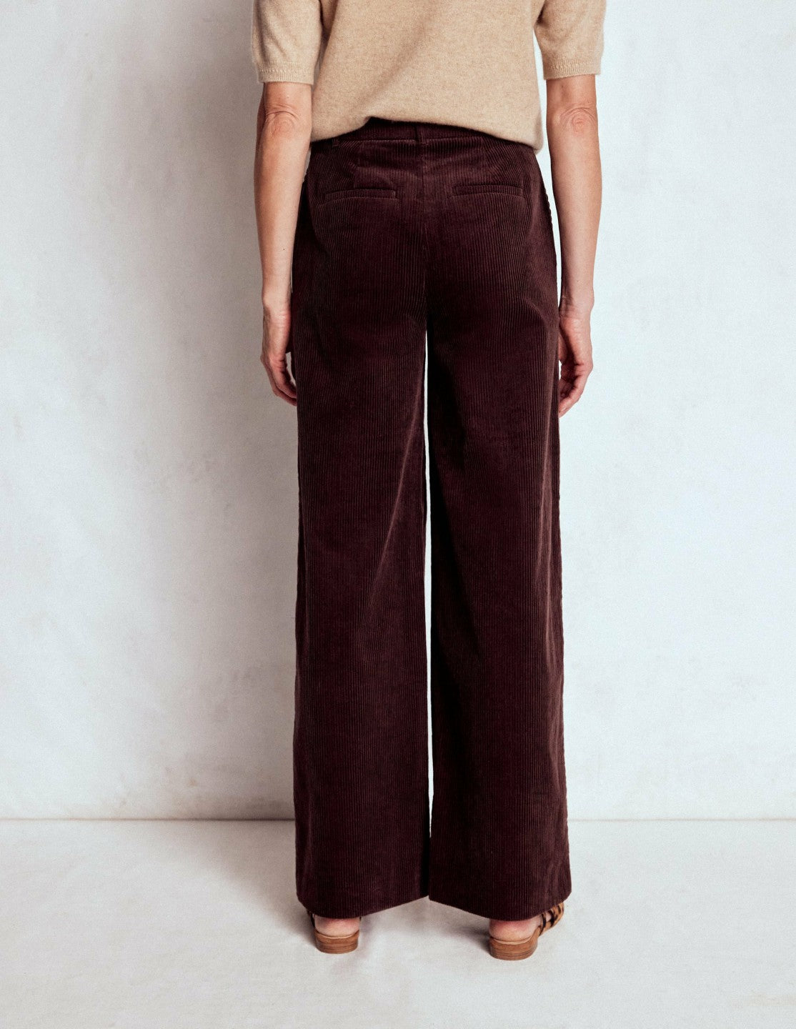 Belgravia Chunky Cord Pants-Deep Aubergine / Boden Online