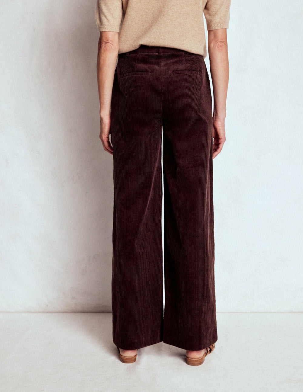 Belgravia Chunky Cord Pants-Deep Aubergine / Boden Online