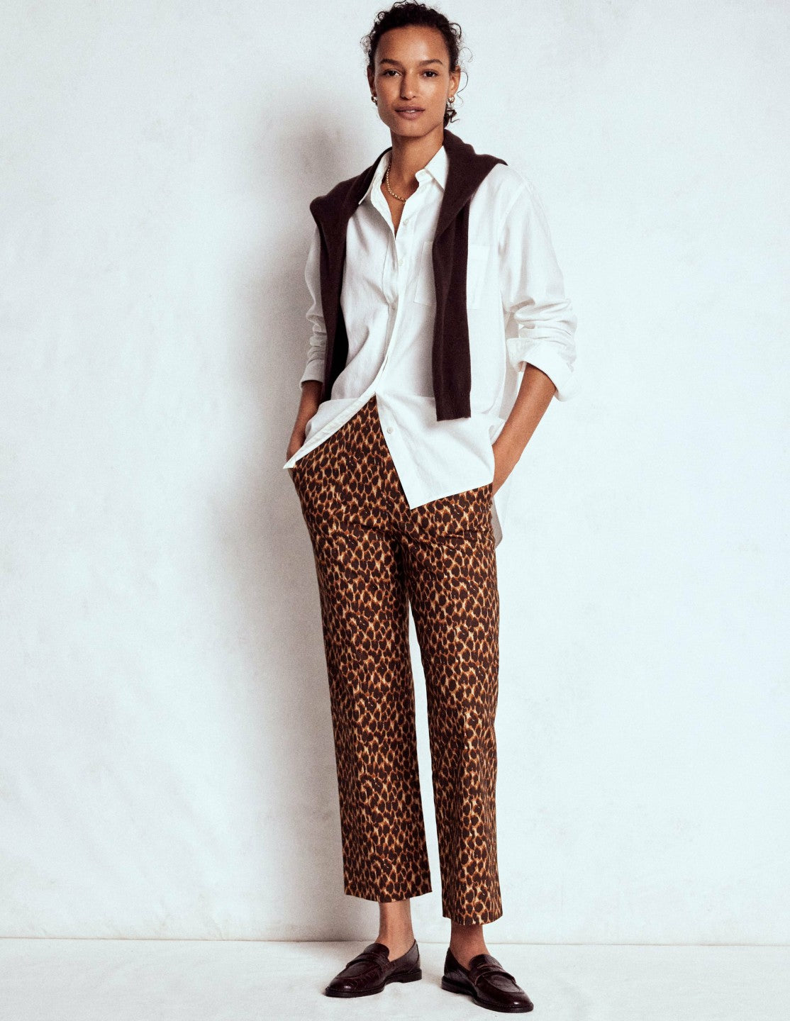 Smart 7/8 Pants-Multi, Abstract Leopard / Boden Outlet