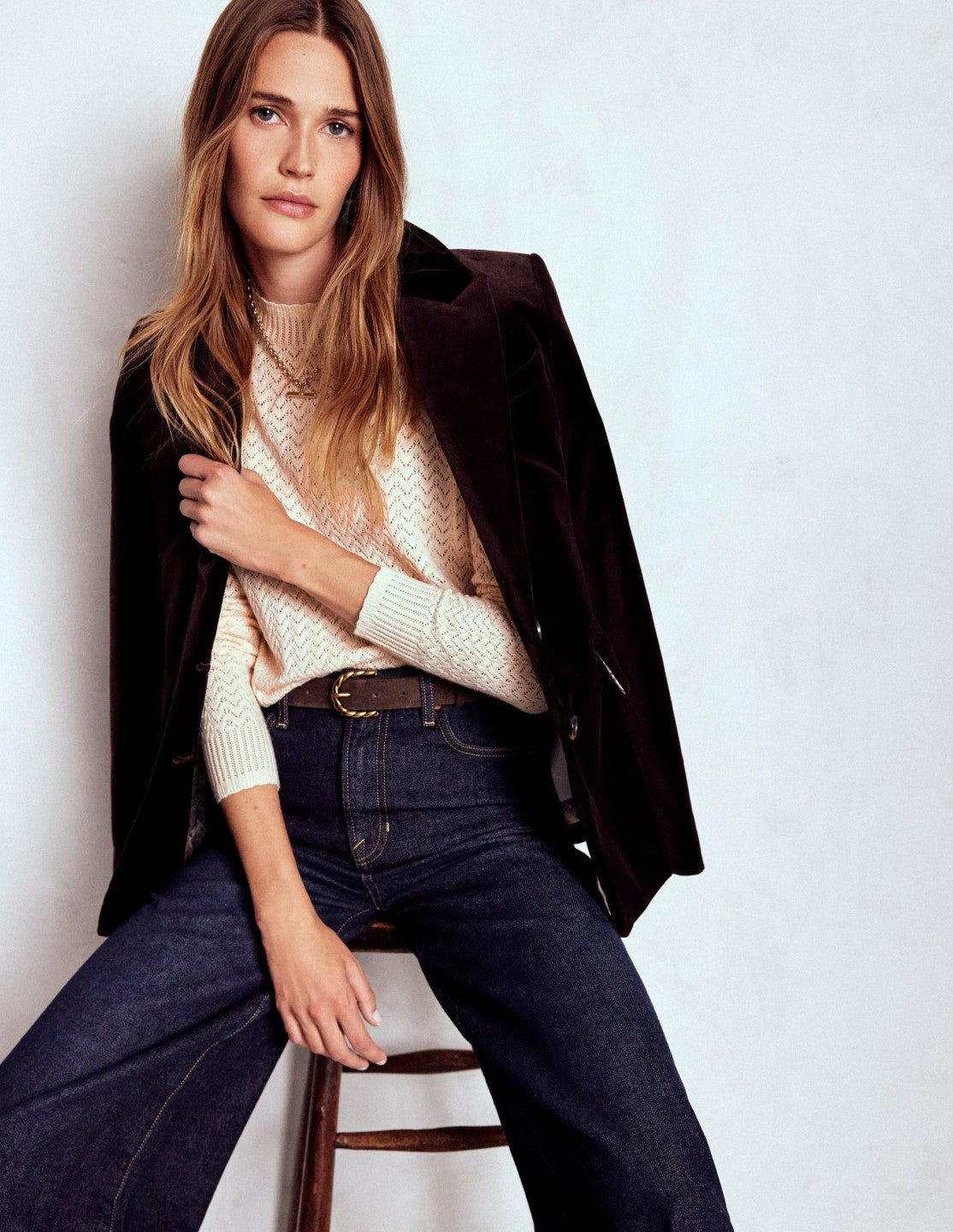 Diane Pointelle Sweater-Warm Ivory / Boden Discount