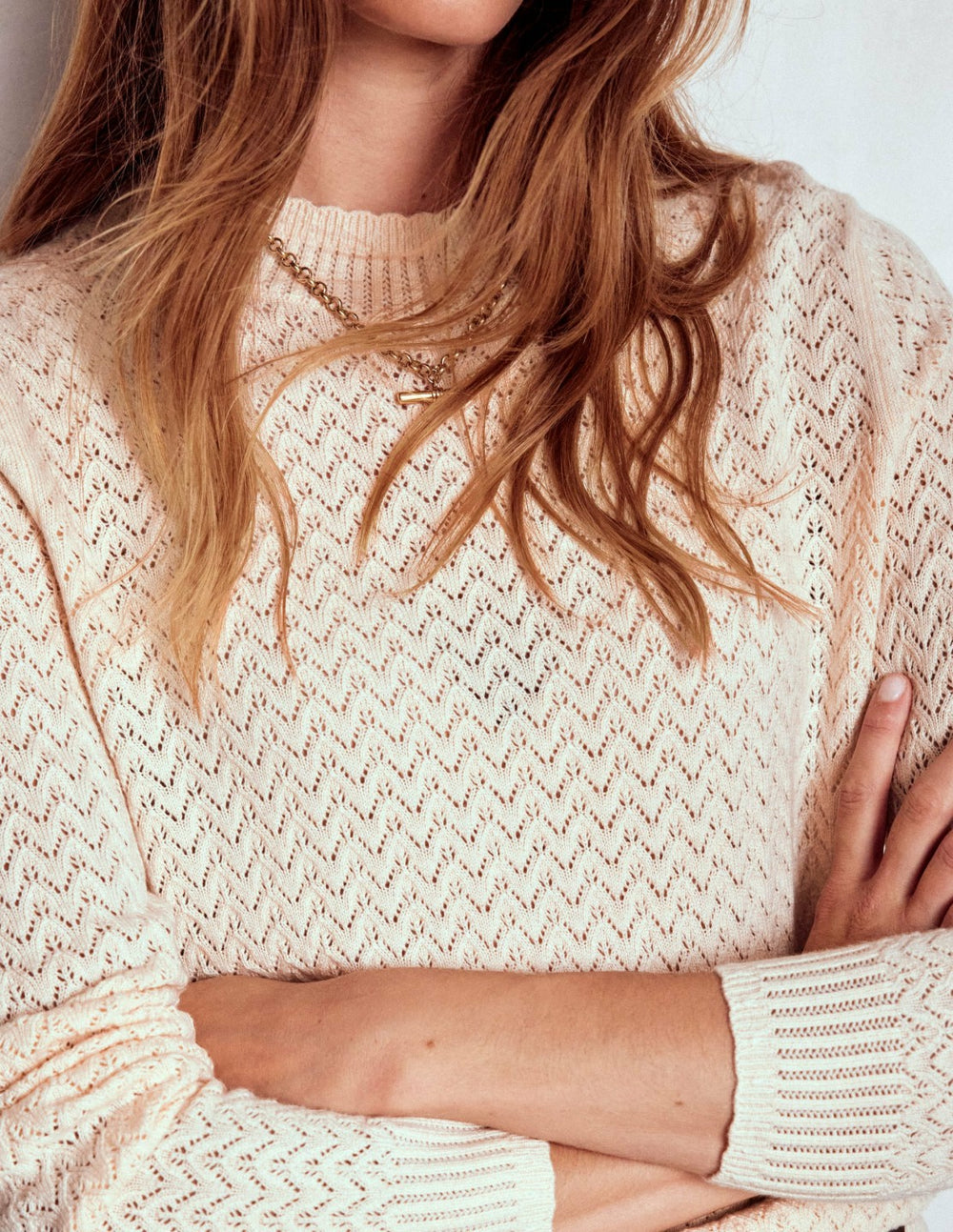 Diane Pointelle Sweater-Warm Ivory / Boden Discount