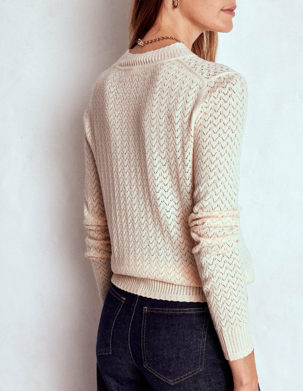Diane Pointelle Sweater-Warm Ivory / Boden Discount