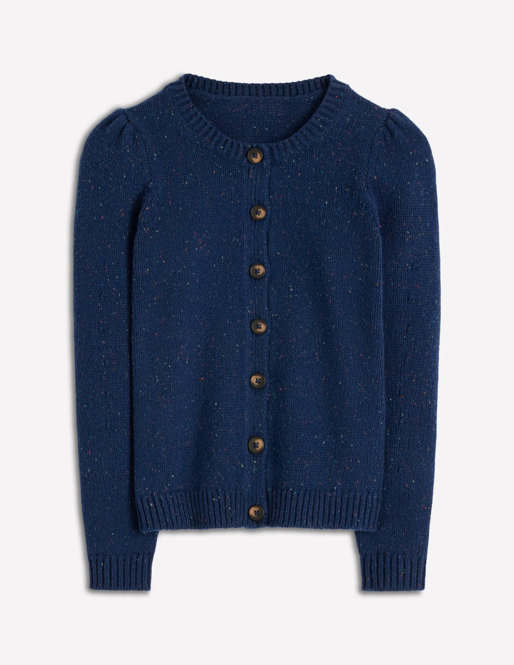 Davina Puff Sleeve Cardigan-Blue, Nep / Boden On sale